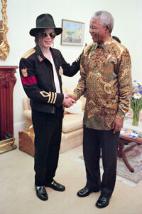 Nelson Mandela with Michael Jackson