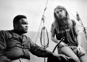 Freddie King and Leon Russell in the studio