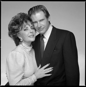 Elizabeth Taylor and Harrison Ford