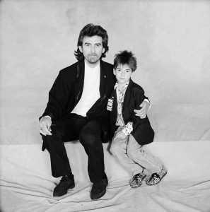 George Harrison and son